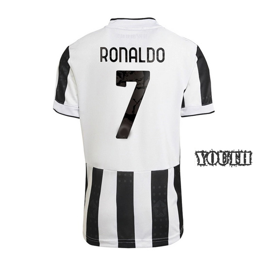 2021/22 Cristiano Ronaldo Juventus Home Youth Soccer Jersey - Click Image to Close