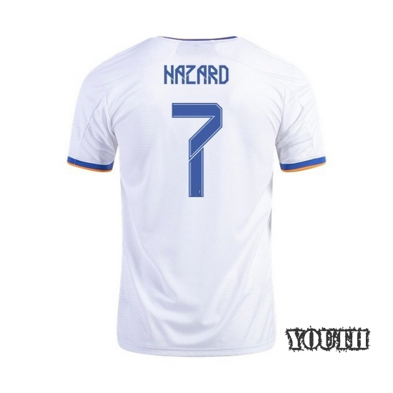 2021/22 Eden Hazard Real Madrid Home Youth Soccer Jersey