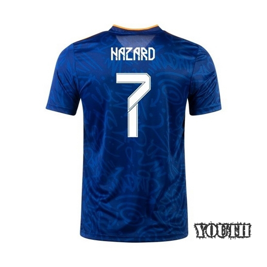 21/22 Eden Hazard Real Madrid Away Youth Soccer Jersey - Click Image to Close