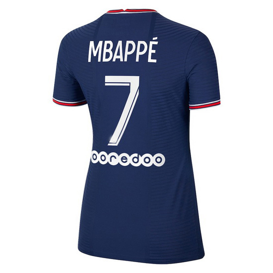 2021/22 Kylian Mbappe PSG Home Women's Soccer Jersey - Click Image to Close