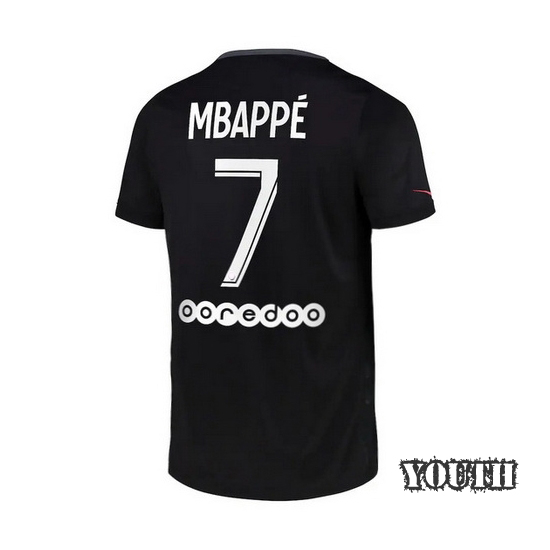 2021/2022 Kylian Mbappe PSG Third Youth Soccer Jersey - Click Image to Close