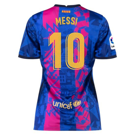 2021/2022 Lionel Messi Barcelona Third Women's Soccer Jersey - Click Image to Close