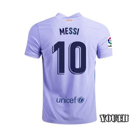 21/22 Lionel Messi Barcelona Away Youth Soccer Jersey