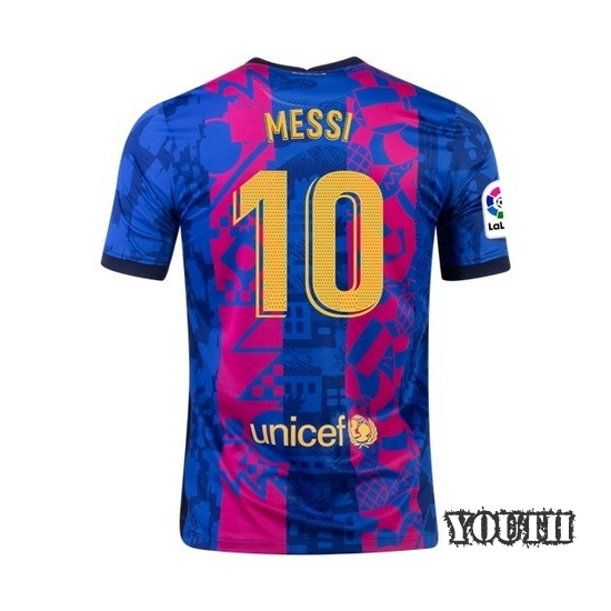 2021/2022 Lionel Messi Barcelona Third Youth Soccer Jersey - Click Image to Close