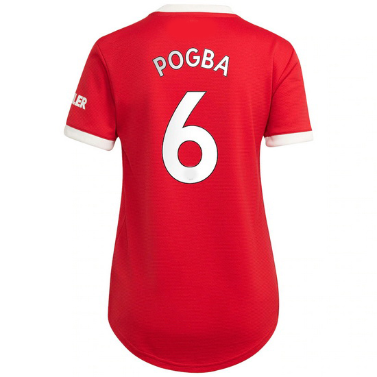 2021/22 Paul Pogba Manchester United Home Women's Soccer Jersey