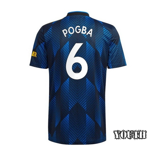 2021/2022 Paul Pogba Manchester United Third Youth Jersey