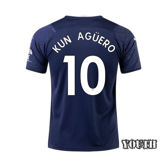 2021/2022 Sergio Aguero Manchester City Third Youth Jersey - Click Image to Close