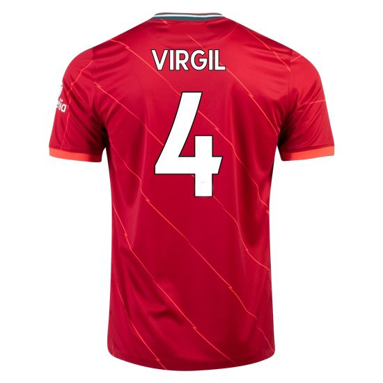 2021/22 Virgil Van Dijk Liverpool Home Men's Soccer Jersey