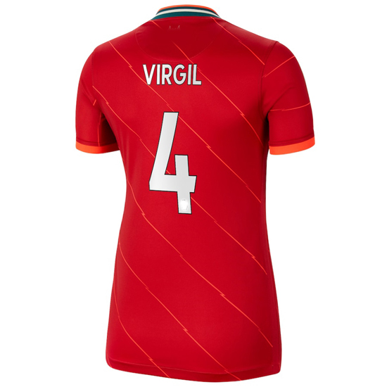 2021/22 Virgil Van Dijk Liverpool Home Women's Soccer Jersey
