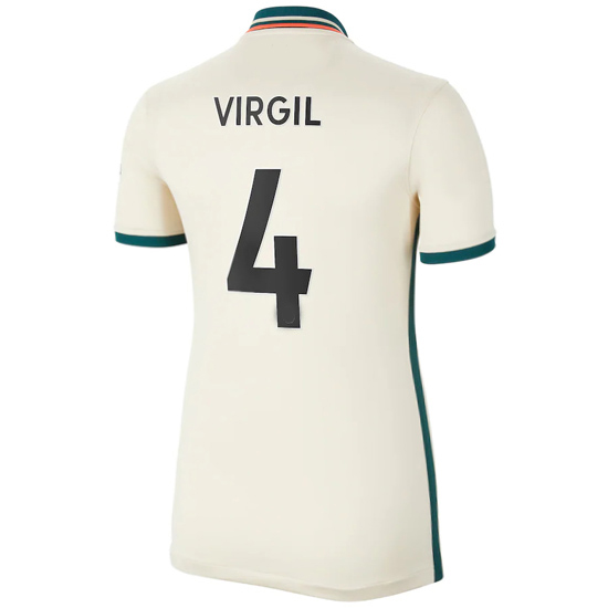 21/22 Virgil Van Dijk Liverpool Away Women's Soccer Jersey