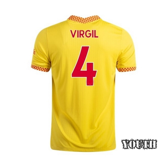 2021/2022 Virgil Van Dijk Liverpool Third Youth Soccer Jersey