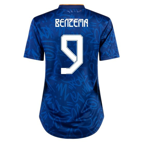21/22 Karim Benzema Real Madrid Away Women's Soccer Jersey