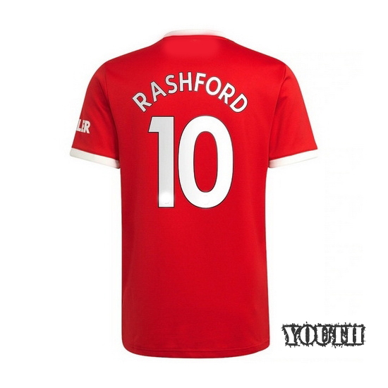2021/22 Marcus Rashford Manchester United Home Youth Jersey