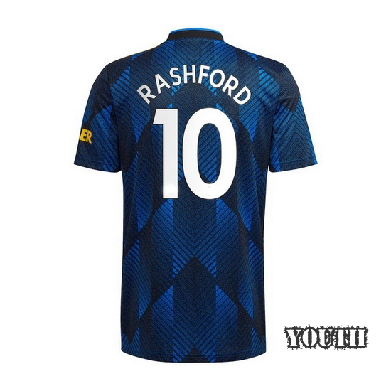 2021/2022 Marcus Rashford Manchester United Third Youth Jersey