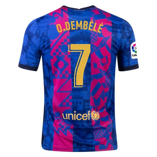 2021/2022 Ousmane Dembele Barcelona Third Men's Jersey - Click Image to Close