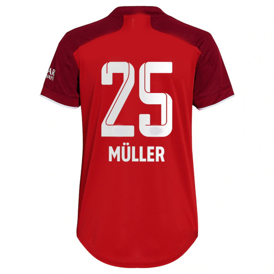 2021/22 Thomas Muller Bayern Munich Home Women's Jersey - Click Image to Close