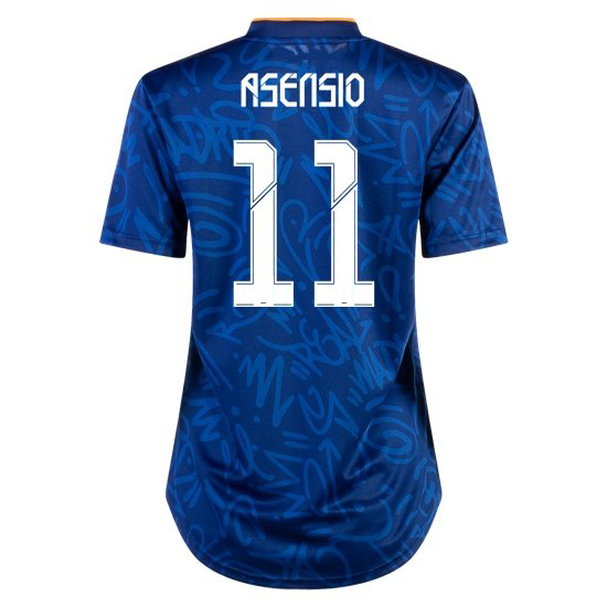 21/22 Marco Asensio Real Madrid Away Women's Soccer Jersey - Click Image to Close