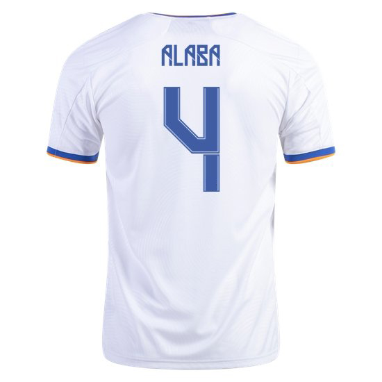 2021/22 David Alaba Real Madrid Home Men's Soccer Jersey