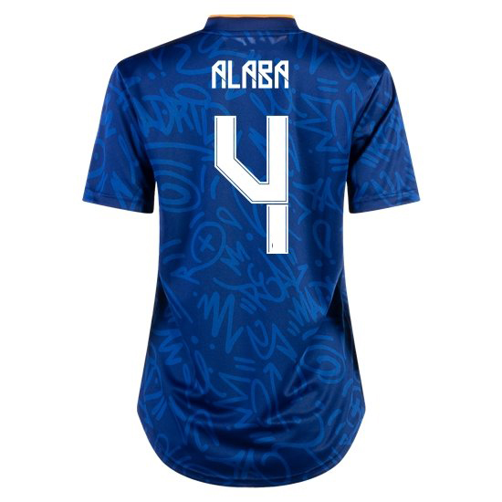 21/22 David Alaba Real Madrid Away Women's Soccer Jersey