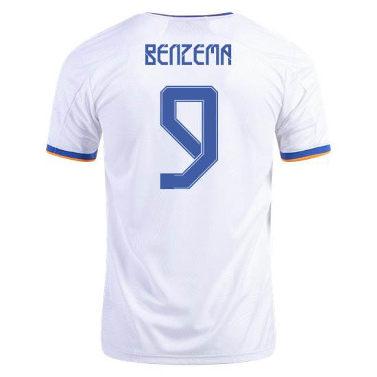 2021/22 Karim Benzema Real Madrid Home Men's Soccer Jersey - Click Image to Close