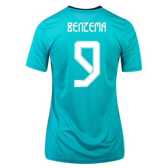 2021/2022 Karim Benzema Real Madrid Third Women's Jersey - Click Image to Close