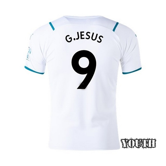 21/22 Gabriel Jesus Manchester City Away Youth Jersey - Click Image to Close