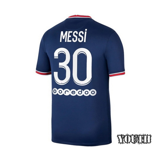 2021/22 Lionel Messi PSG Home Youth Soccer Jersey