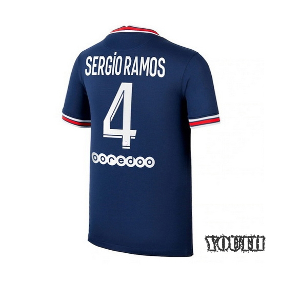 2021/22 Sergio Ramos PSG Home Youth Soccer Jersey - Click Image to Close