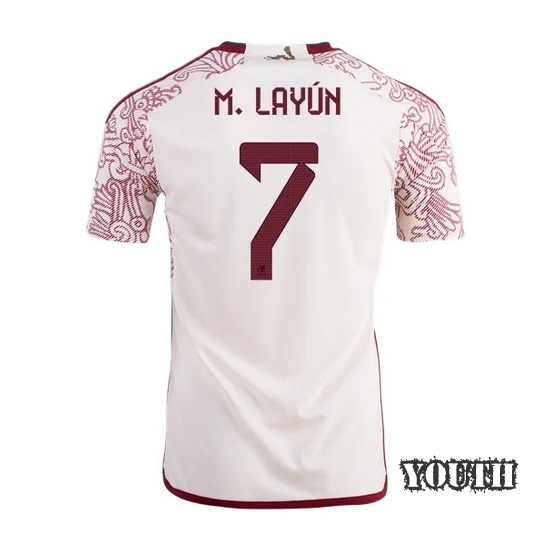 22/23 Miguel Layun Mexico Away Youth Soccer Jersey