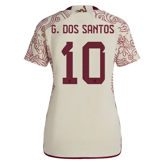 22/23 Giovani Dos Santos Mexico Away Women's Soccer Jersey
