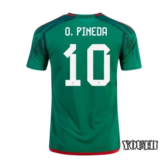 2022/23 Orbelin Pineda Mexico Home Youth Soccer Jersey