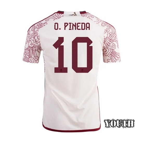 22/23 Orbelin Pineda Mexico Away Youth Soccer Jersey