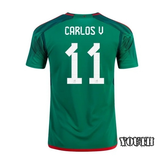 2022/23 Carlos Vela Mexico Home Youth Soccer Jersey