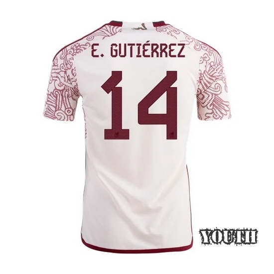 22/23 Erick Gutierrez Mexico Away Youth Soccer Jersey