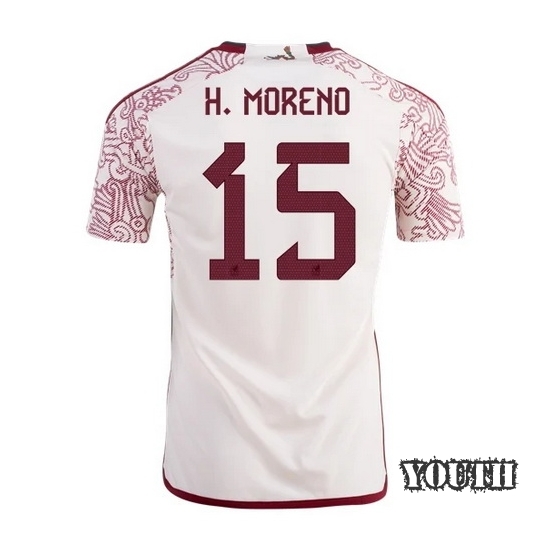 22/23 Hector Moreno Mexico Away Youth Soccer Jersey