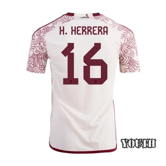 22/23 Hector Herrera Mexico Away Youth Soccer Jersey