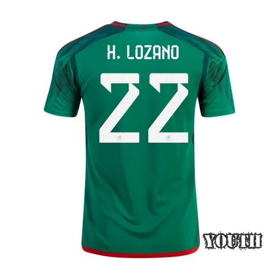 2022/23 Hirving Lozano Mexico Home Youth Soccer Jersey