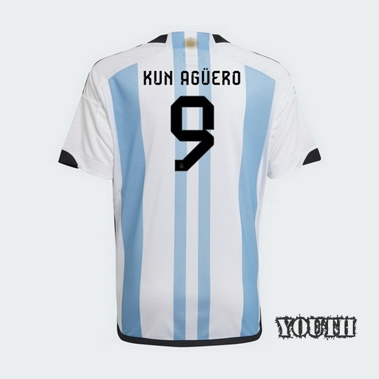 2022/23 Sergio Aguero Argentina Home Youth Soccer Jersey - Click Image to Close