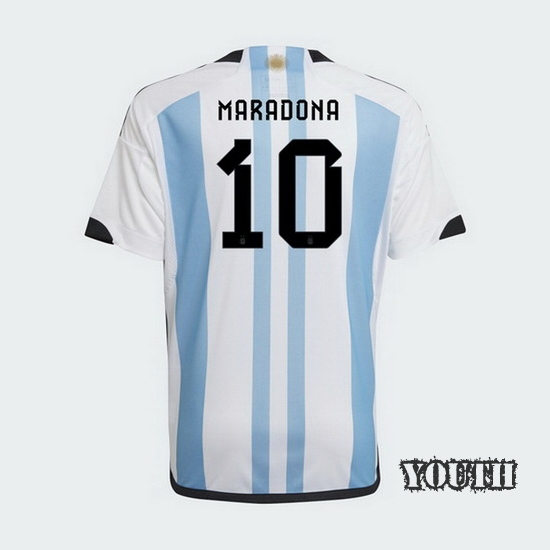 2022/23 Diego Maradona Argentina Home Youth Soccer Jersey