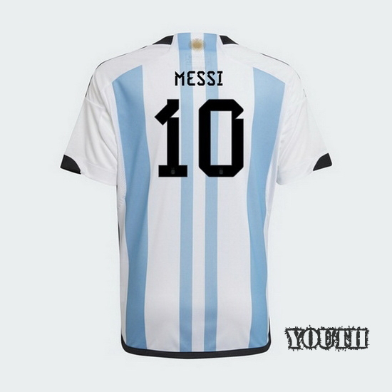 2022/23 Lionel Messi Argentina Home Youth Soccer Jersey