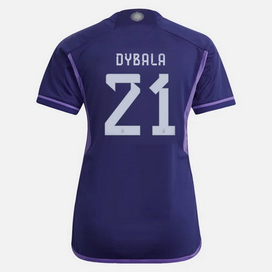 22/23 Paulo Dybala Argentina Away Women's Soccer Jersey