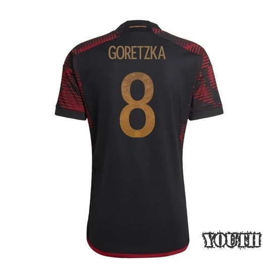 22/23 Leon Goretzka Germany Away Youth Soccer Jersey