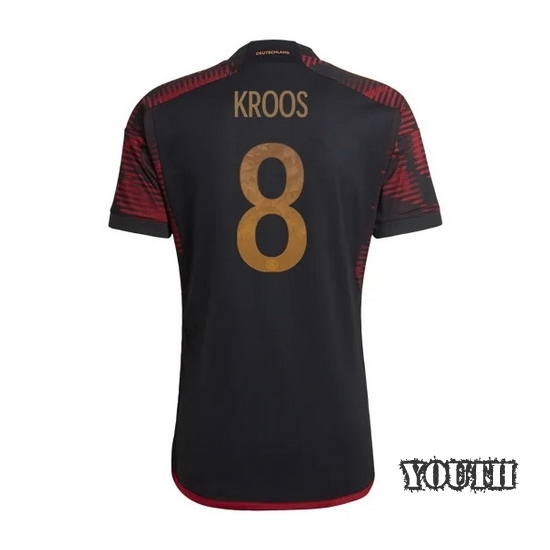 22/23 Toni Kroos Germany Away Youth Soccer Jersey