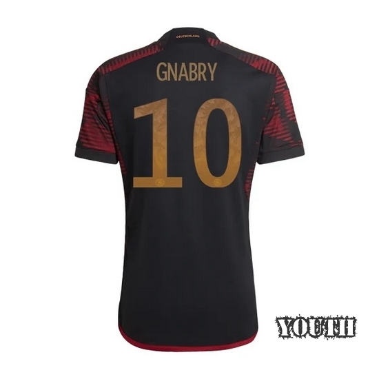22/23 Serge Gnabry Germany Away Youth Soccer Jersey