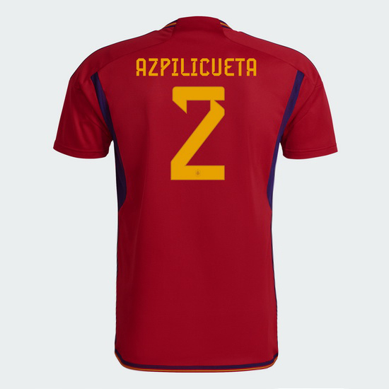 2022/23 Cesar Azpilicueta Spain Home Men's Soccer Jersey