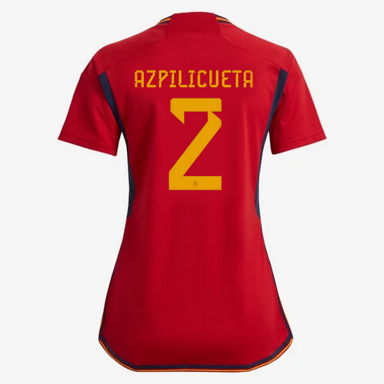 2022/23 Cesar Azpilicueta Spain Home Women's Soccer Jersey - Click Image to Close