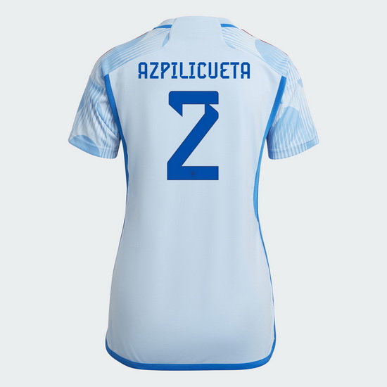 22/23 Cesar Azpilicueta Spain Away Women's Soccer Jersey