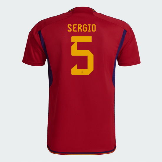 2022/23 Sergio Busquets Spain Home Men's Soccer Jersey