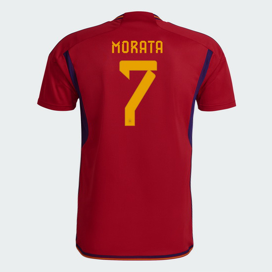2022/23 Alvaro Morata Spain Home Men's Soccer Jersey