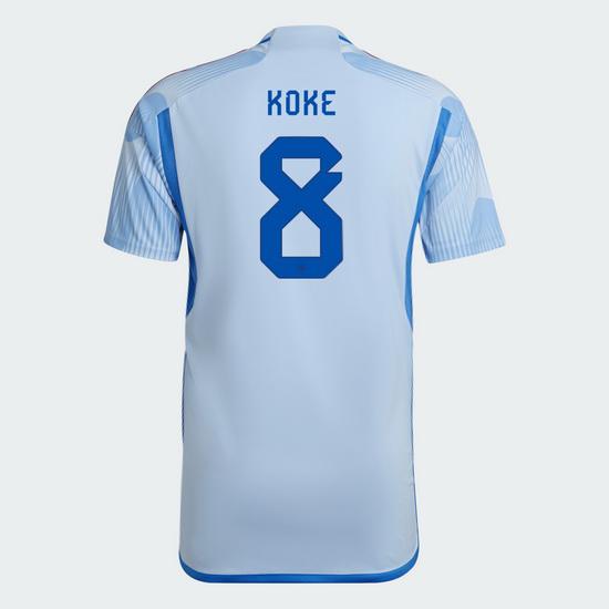 22/23 Koke Spain Away Men's Soccer Jersey